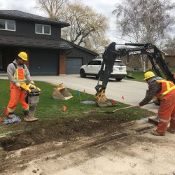 Valard Construction Installing Bruce Telecom Fibre in Chesley Ontario